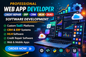 be web app developer credit repair software developer erp crm mlm saas developer