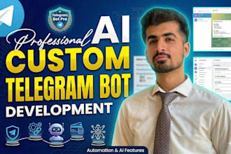 develop a custom telegram bot for automation, payments, and workflows