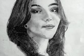 create a detailed color pencil portrait sketch