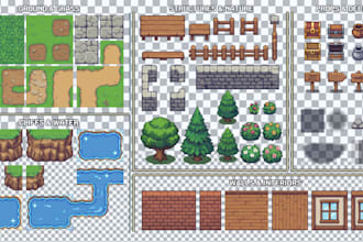 pixel art tileset tilemap game assets background topdown tileset sprite sheet
