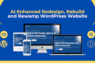 redesign and rebuild the wordpress website with modern UX, SEO, and ai feat