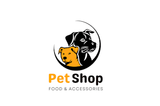 make a modern and creative pet shop, dog, cat, and animal logo
