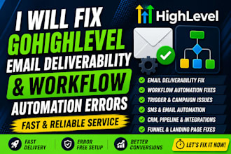 fix gohighlevel email deliverability and workflow automation errors