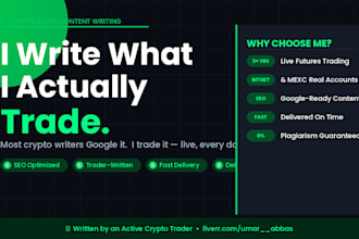 write SEO optimized crypto and defi blog articles