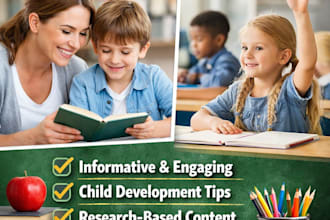 write parenting and kids educational articles