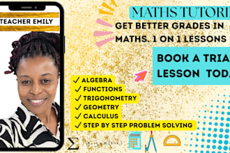 teach high school math including algebra, trigonometry and pre calculus