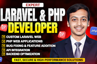 be your professional laravel developer and PHP web developer
