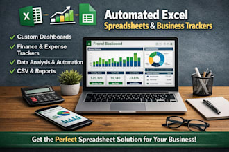create automated excel spreadsheet business trackers dashboards and csv