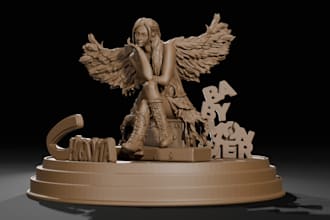 sculpt a detailed 3d character for 3d printing