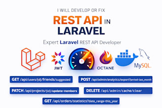 develop or fix rest API in laravel