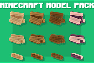 create a unique minecraft 3d model set