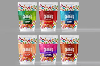 design packaging pouch label wrapper design