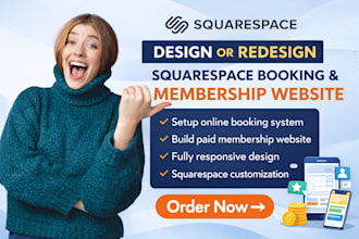 redesign squarespace booking website design squarespace membership website