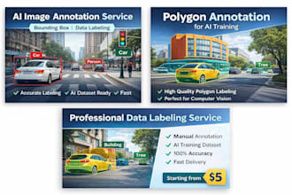 do image annotation, bounding box, polygon and data labeling for ai datasets