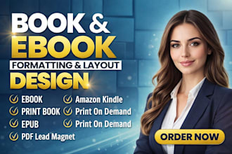 do ebook formatting and ebook layout design for print book cover design
