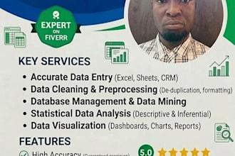 data entry and analysis