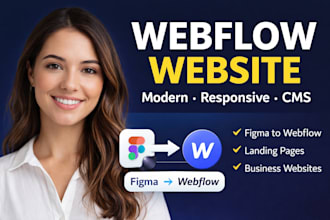 build a webflow website with responsive design and cms