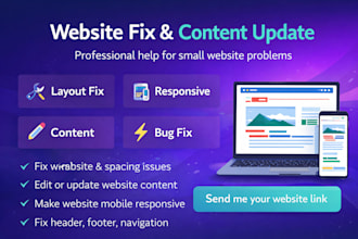 ix website bugs and responsive design