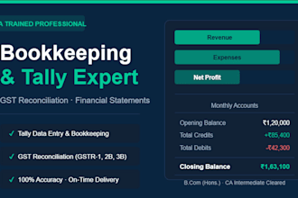 do bookkeeping and tally data entry