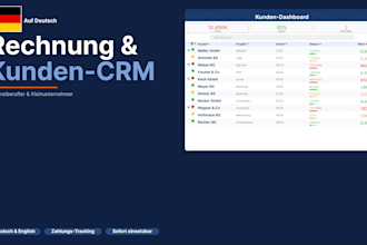 design invoice generator with client tracker in german