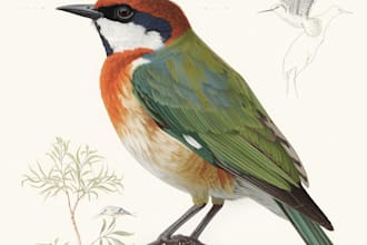 draw birds or animals in scientific illustration digitally