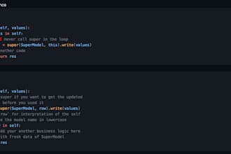 fix odoo bugs and develop custom odoo modules