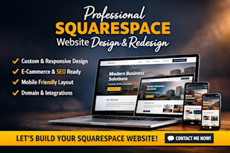 build squarespace website, redesign squarespace web, design website development