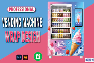 creative and eye catching atm and vending machine wrap design