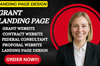 design responsive landing page for grant and government contract consultant