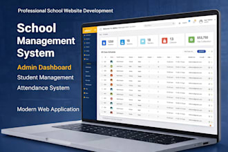 develop a school management system with admin dashboard