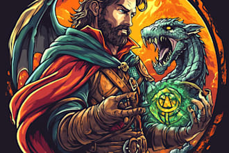 do fantasy game logo and branding