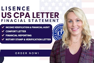 write CPA employment letter, mortgage purpose letter, CPA financial statement