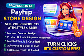 design a professional payhip website or build your payhip store to sell digital