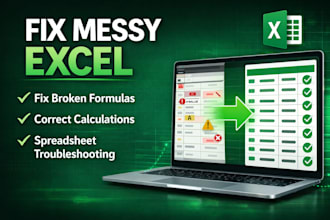 fix excel formulas, calculations, and spreadsheet errors