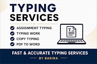 do assignment typing and PDF to word conversion