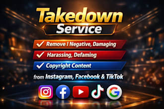 remove negative,harassing,defaming content under dmca