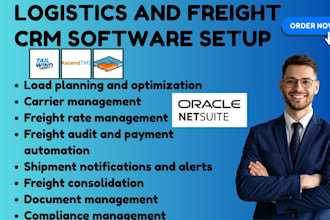 setup logistics and  freight CRM tailwind tms ascendtms freightview netsuite CRM