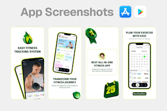 design app store screenshots, play store or app screenshots