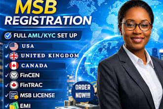 register your msb with fincen, fintrac, fca and full aml kyc compliance