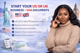help you start a us, uk business and guide your visa documents