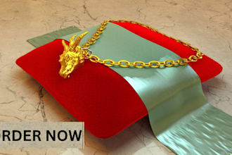create photorealistic jewelry rendering for rings, necklaces and bracelets
