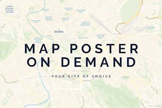 design a stunning custom map poster of any location