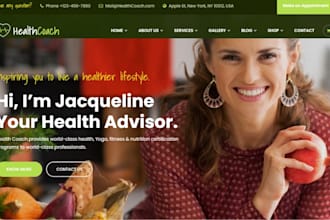 design therapy website coaching website health and fitness consulting website