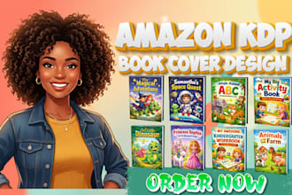 design children book cover, kids book cover, ebook and amazon kdp book cover