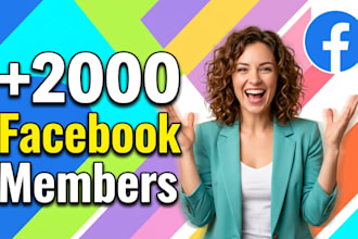 grow up 2000 facebook members fast