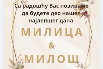 design a beautiful birthday wedding or baby shower invitation