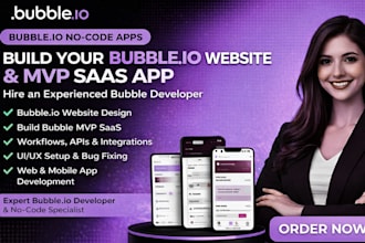 build bubble app and bubble website using bubble io as bubble developer