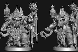 do custom 3d warhammer 40k age of sigmar miniature model stl for tabletop games