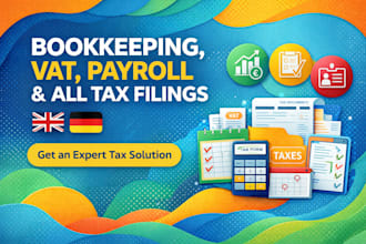 do your UK germany bookkeeping reconciliation with vat payroll and tax filing