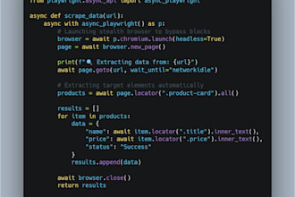 write a custom python web scraping script for any website